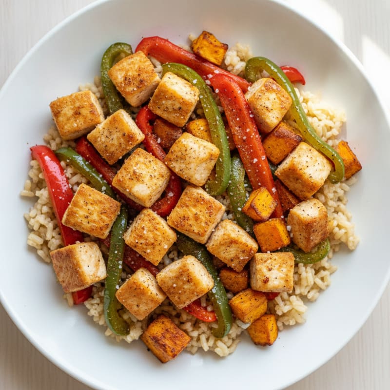 Chicken and Bell Pepper Rice Bowl
