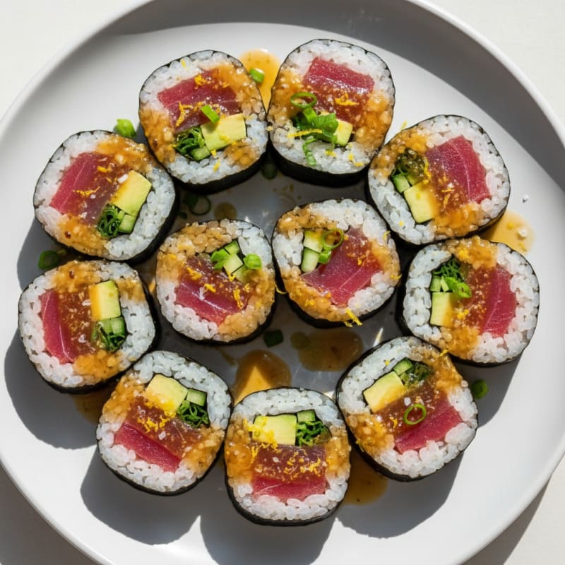 Zesty Fresh Tuna Sushi Rolls