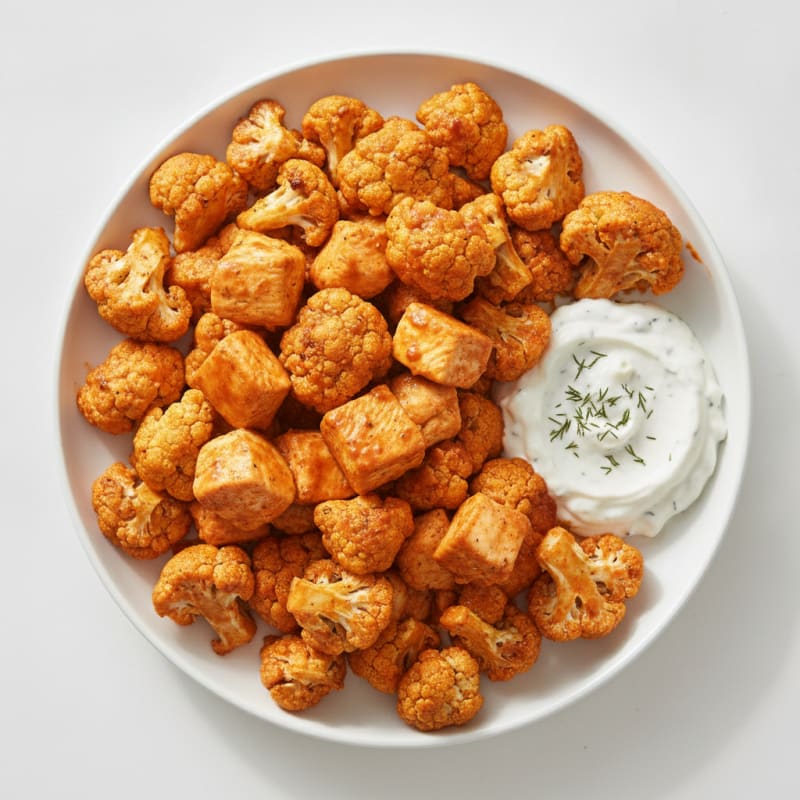 Buffalo Cauliflower Bites with Ranch Dip