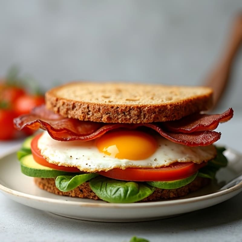Crispy Bacon, Creamy Avocado, and Fresh Tomato Sandwich