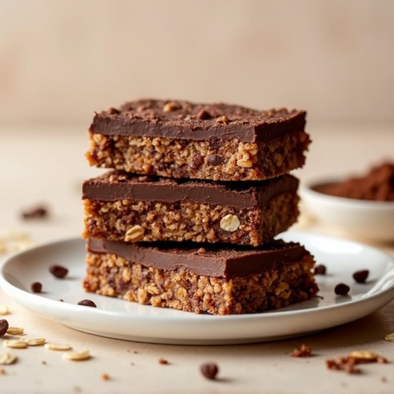 No-Bake Dark Chocolate Almond Protein Bars