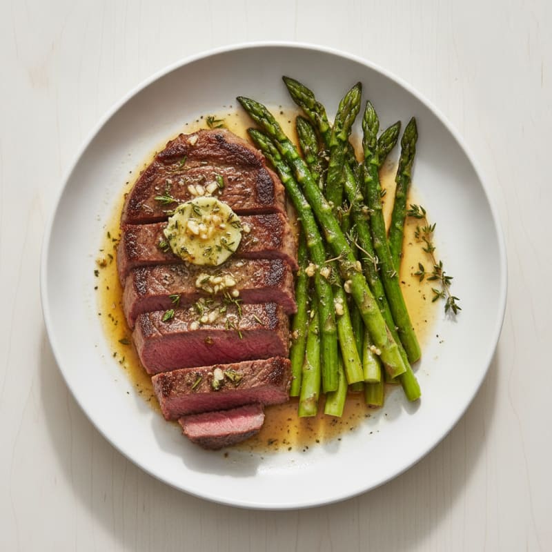 Pan-Seared Steak with Garlic Herb Butter