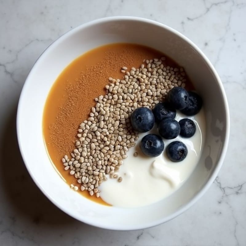 Greek Yogurt Bowl with Almond Butter and Chia Seeds