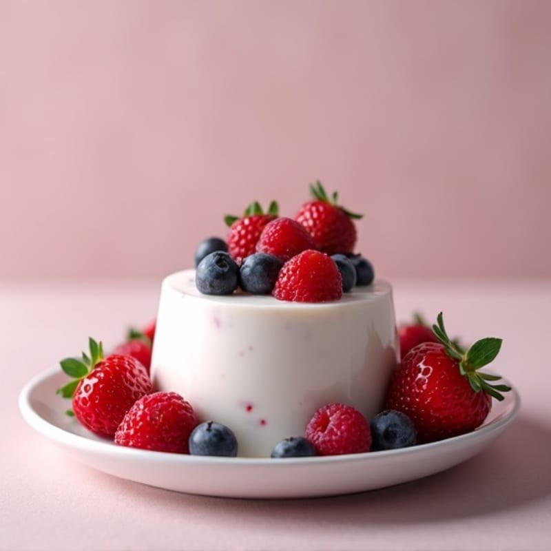 Greek Yogurt Protein Mousse with Mixed Berries