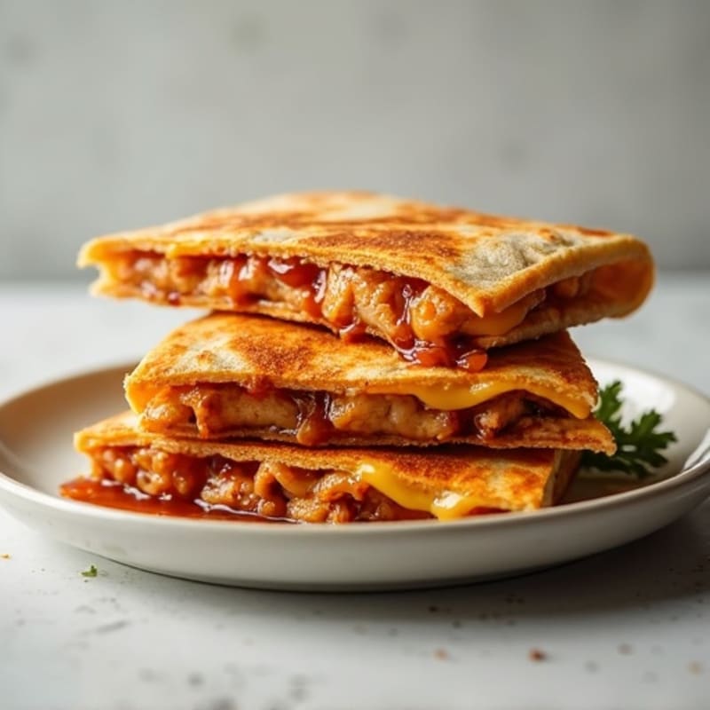 Healthy Crispy BBQ Chicken Quesadilla