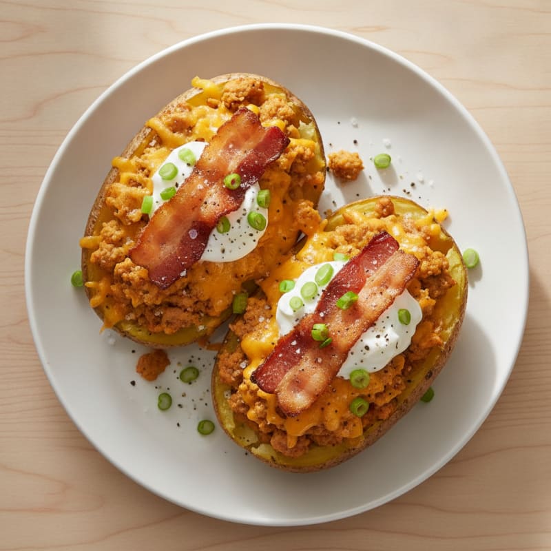 Bacon-Cheddar Stuffed Baked Potatoes