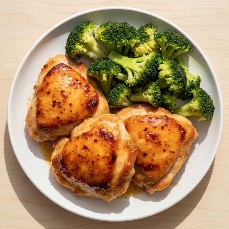 Hot Honey Glazed Chicken Thighs