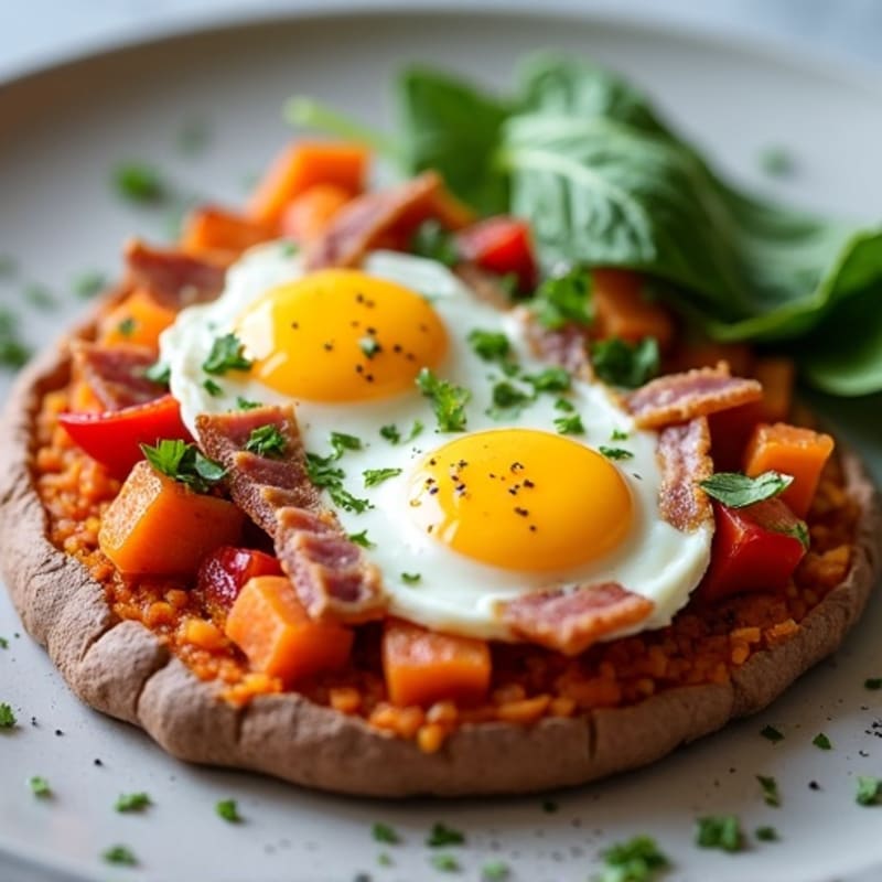 Protein-Packed Sweet Potato Hash with Eggs