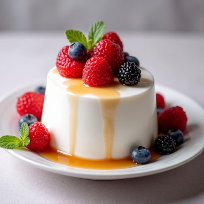 Silky Greek Yogurt Protein Mousse with Mixed Berries