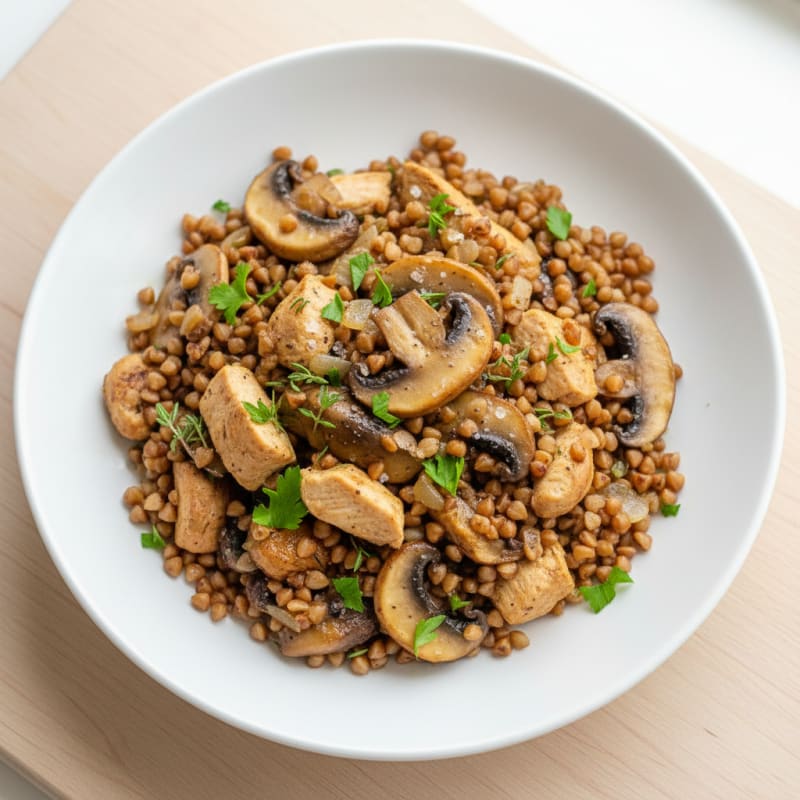 Hearty Buckwheat Mushroom Pilaf with Herbs