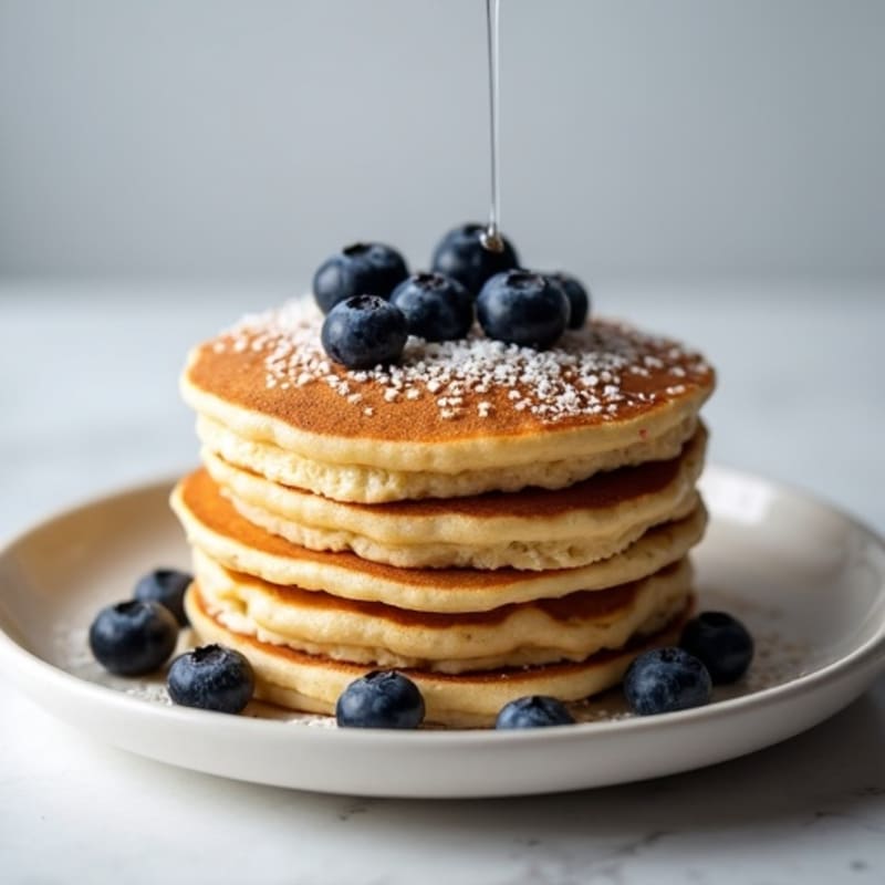 Fluffy Blueberry Protein Pancakes