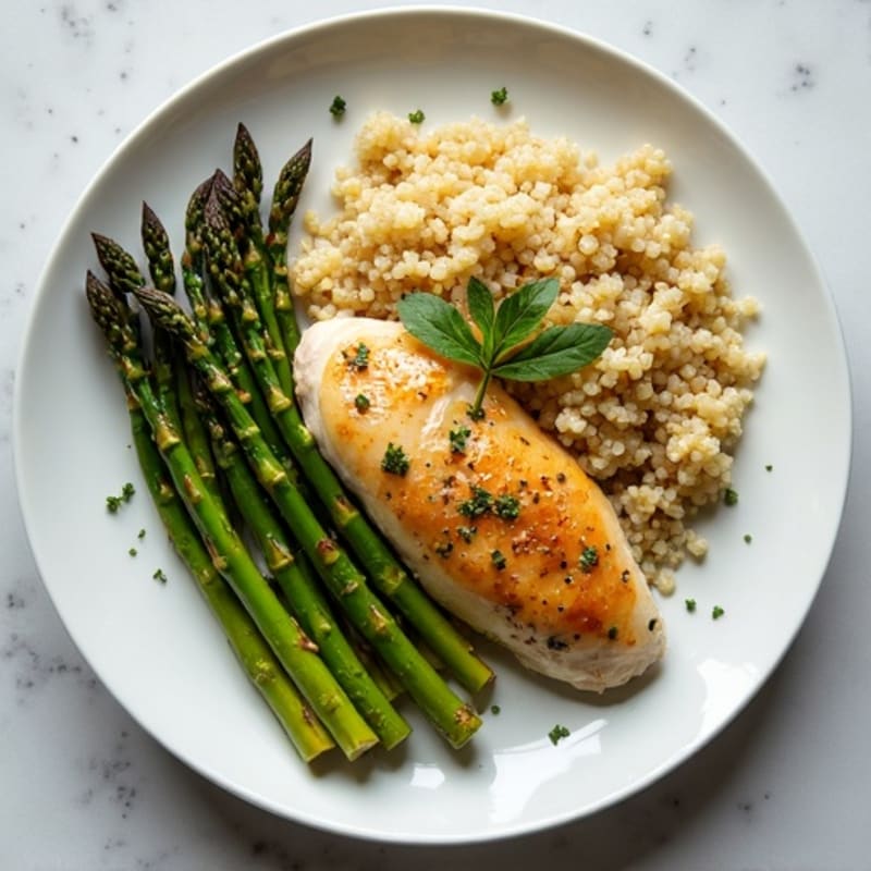 Sheet Pan Lemon Herb Chicken with Roasted Asparagus