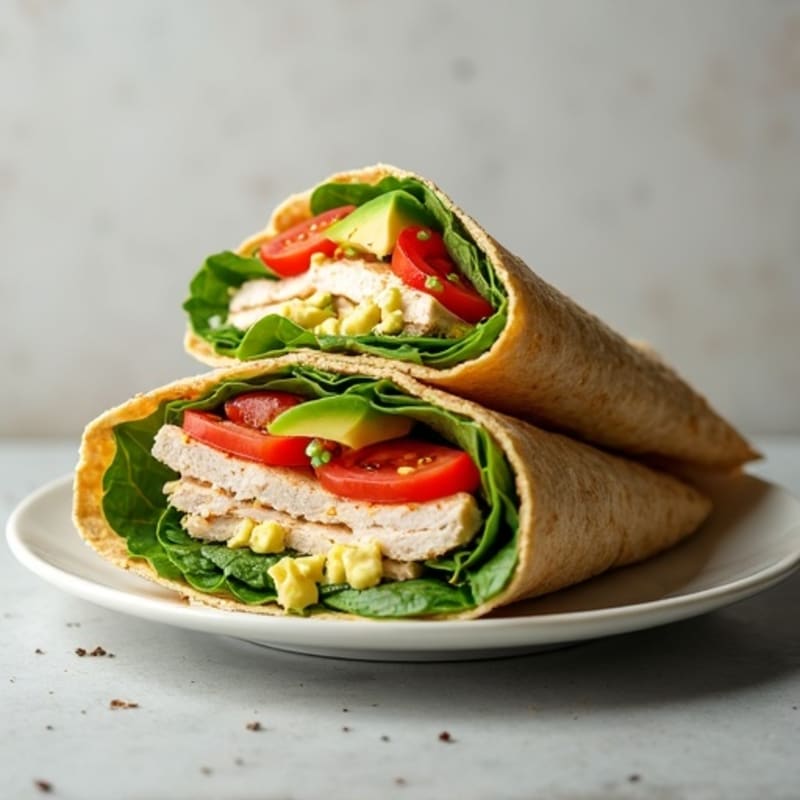 Fresh Turkey Avocado Whole Wheat Wrap
