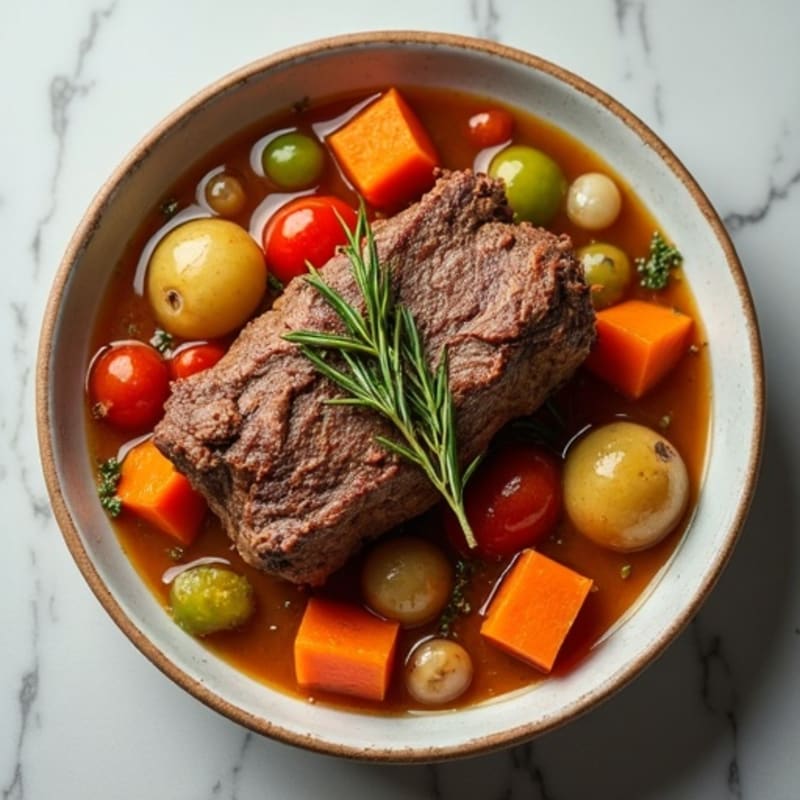 Hearty Tender Lamb Shank Stew with Vegetables