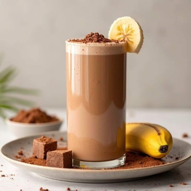 Creamy Peanut Butter Chocolate Protein Smoothie