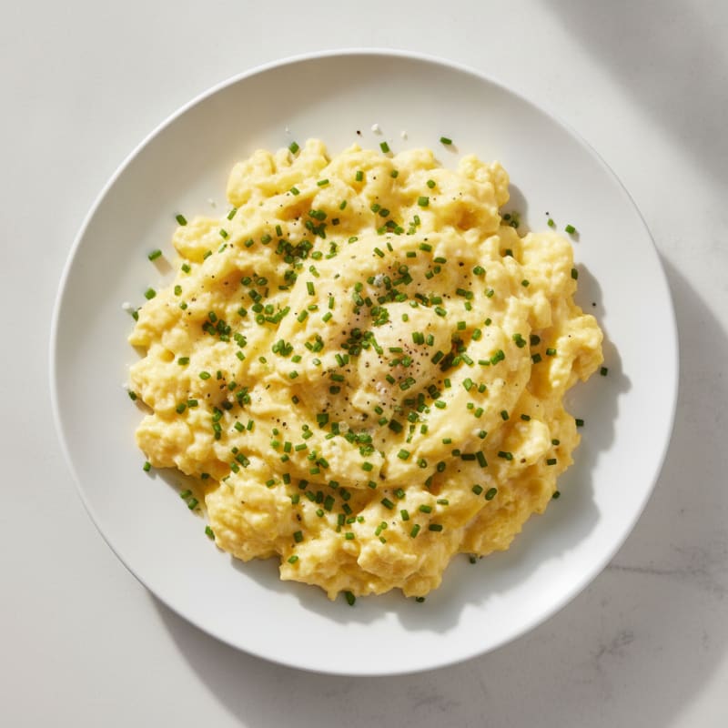Fluffy Scrambled Eggs with Chives