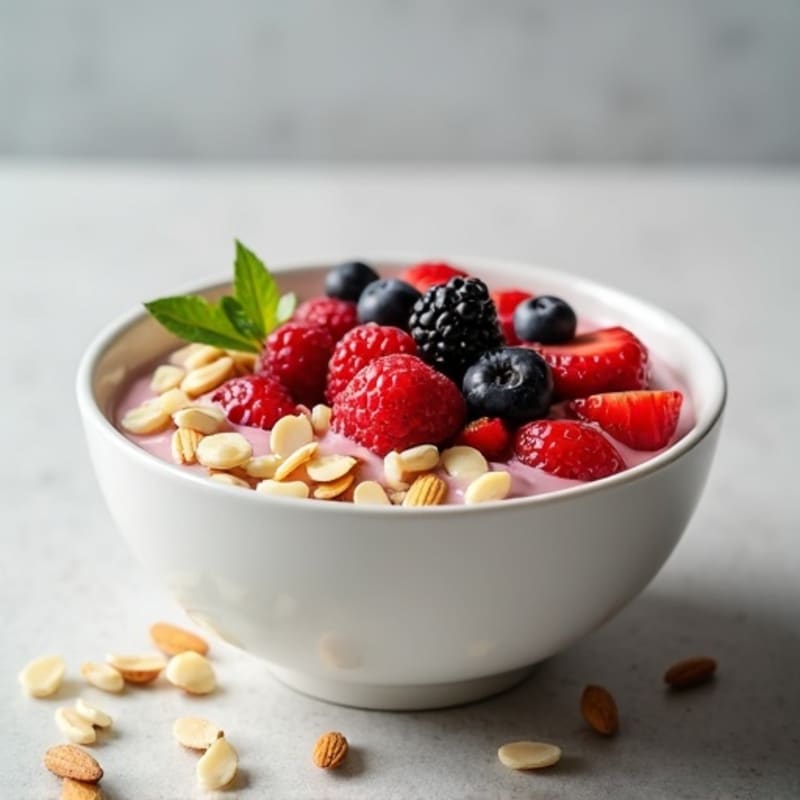 Creamy High-Protein Greek Yogurt Bowl with Berries and Nuts