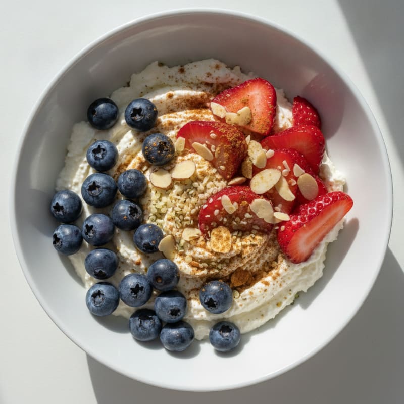 Cottage Cheese Berry Breakfast Bowl