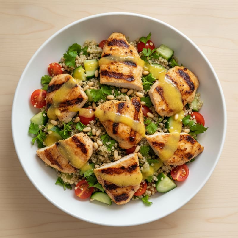 Grilled Chicken and Quinoa Salad with Fresh Herbs