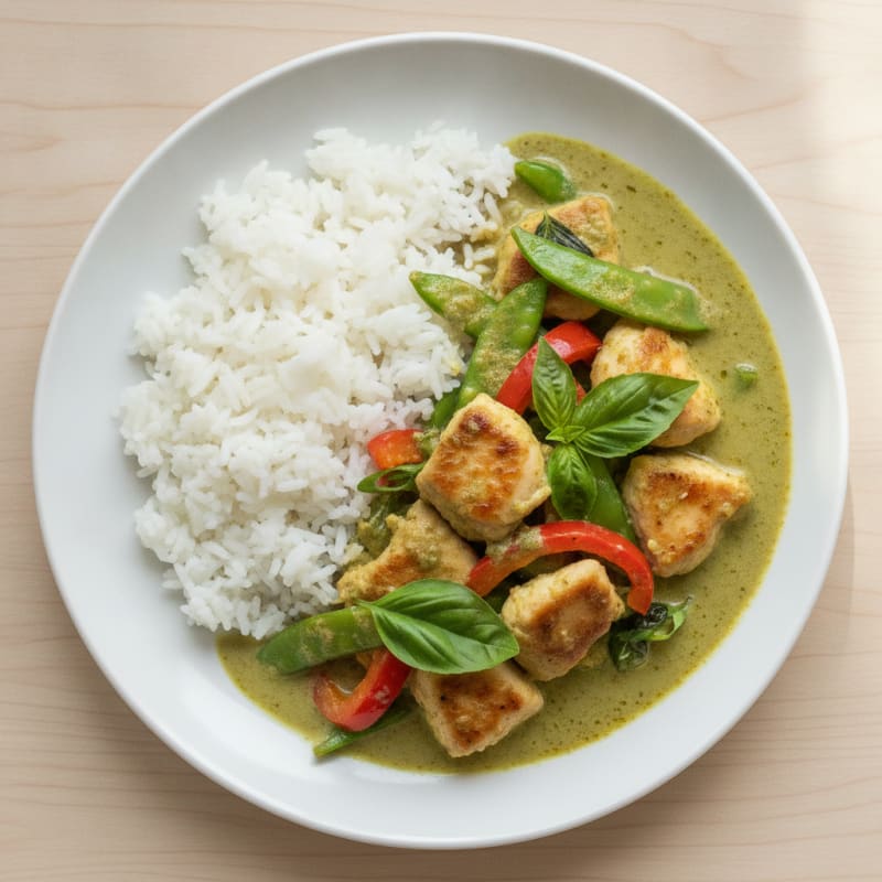 Thai Green Curry Chicken with Jasmine Rice
