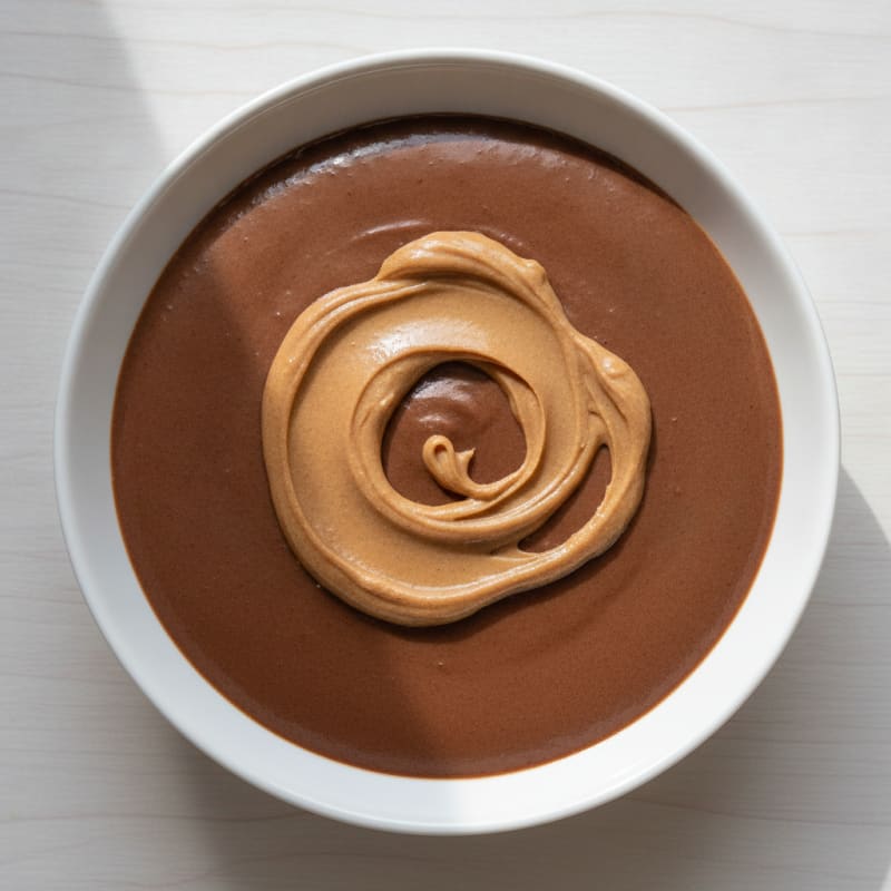 Silky Chocolate Protein Pudding with Almond Butter