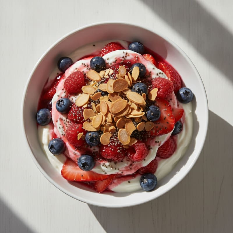 Creamy Greek Yogurt Protein Parfait with Mixed Berries