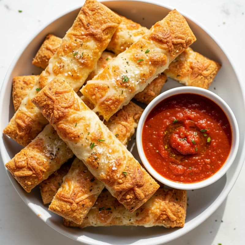 Cheesy Garlic Breadsticks with Marinara
