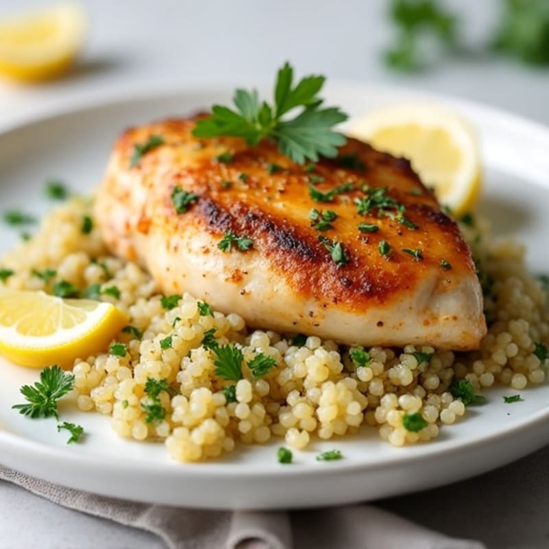 Lemon Herb Chicken with Fluffy Quinoa