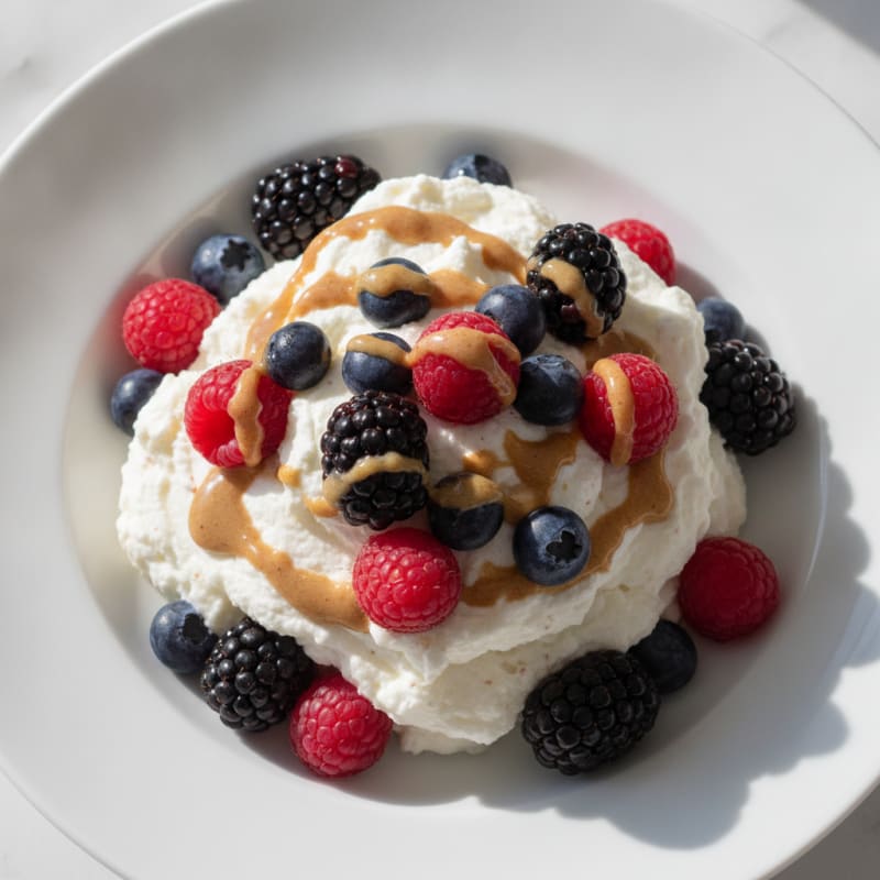 Silky Greek Yogurt Protein Mousse with Berries