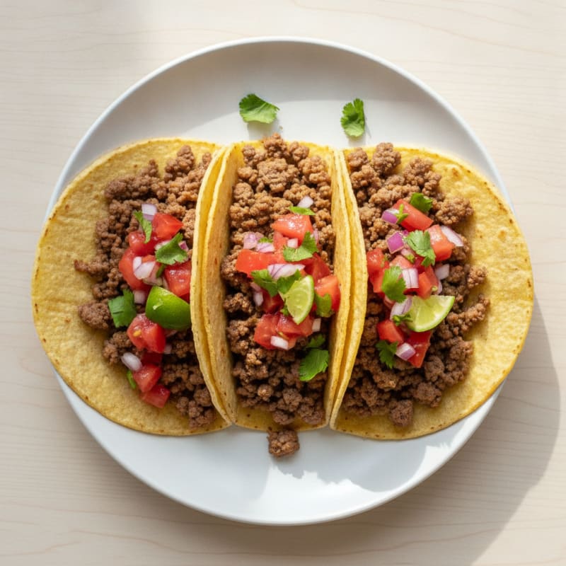 Ground Beef Tacos with Fresh Salsa