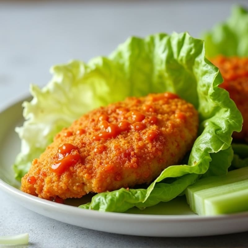 Crispy Buffalo Chicken Lettuce Wraps