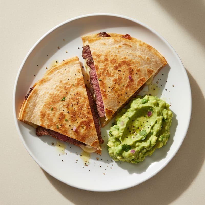 Carne Asada Quesadillas with Guacamole