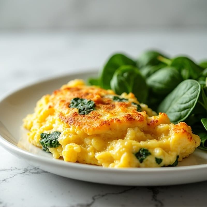 Egg White Scramble with Spinach and Turkey Breast