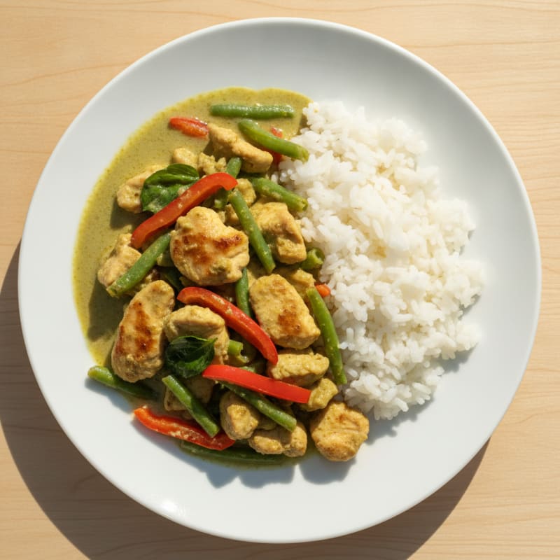 Thai Green Curry Chicken with Jasmine Rice