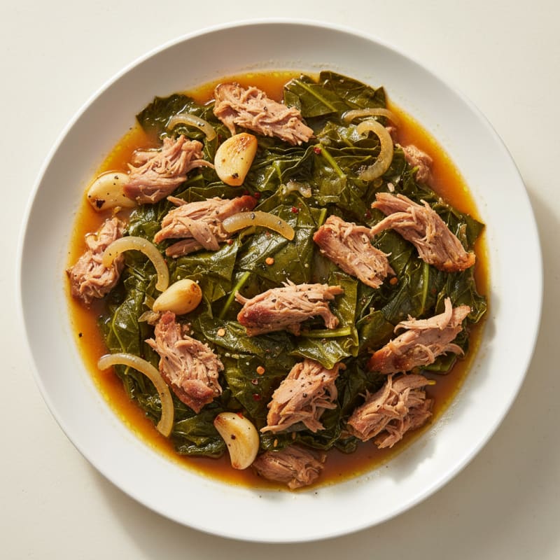 Braised Collard Greens with Smoked Turkey