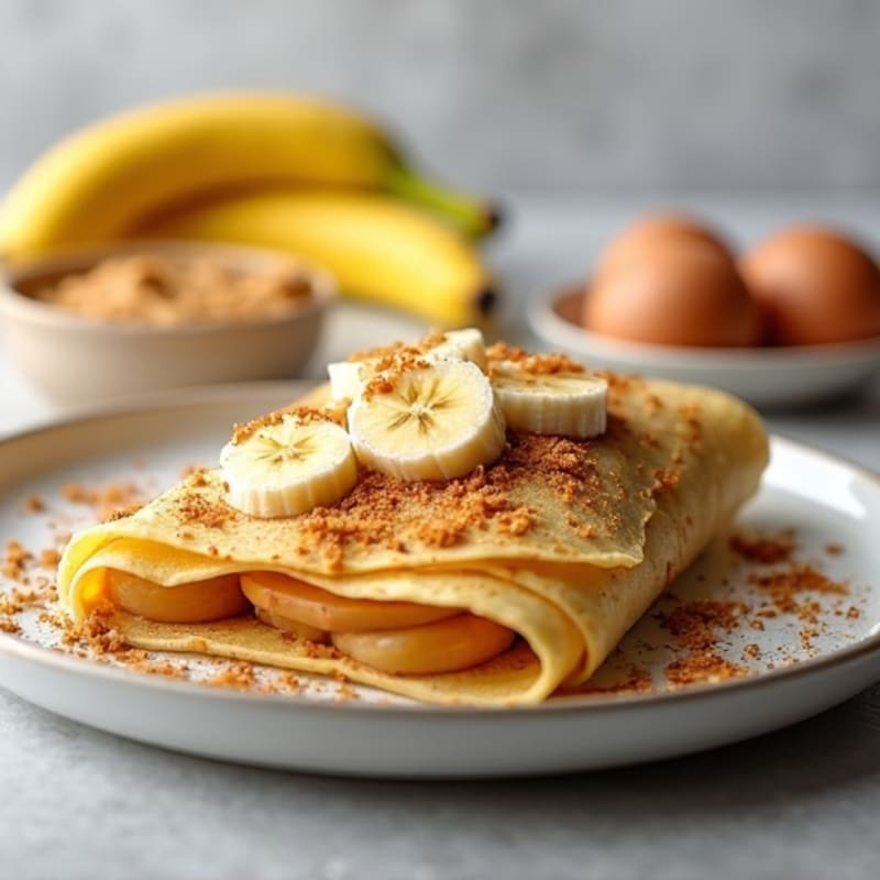 Protein-Packed Almond Butter Banana Crepes