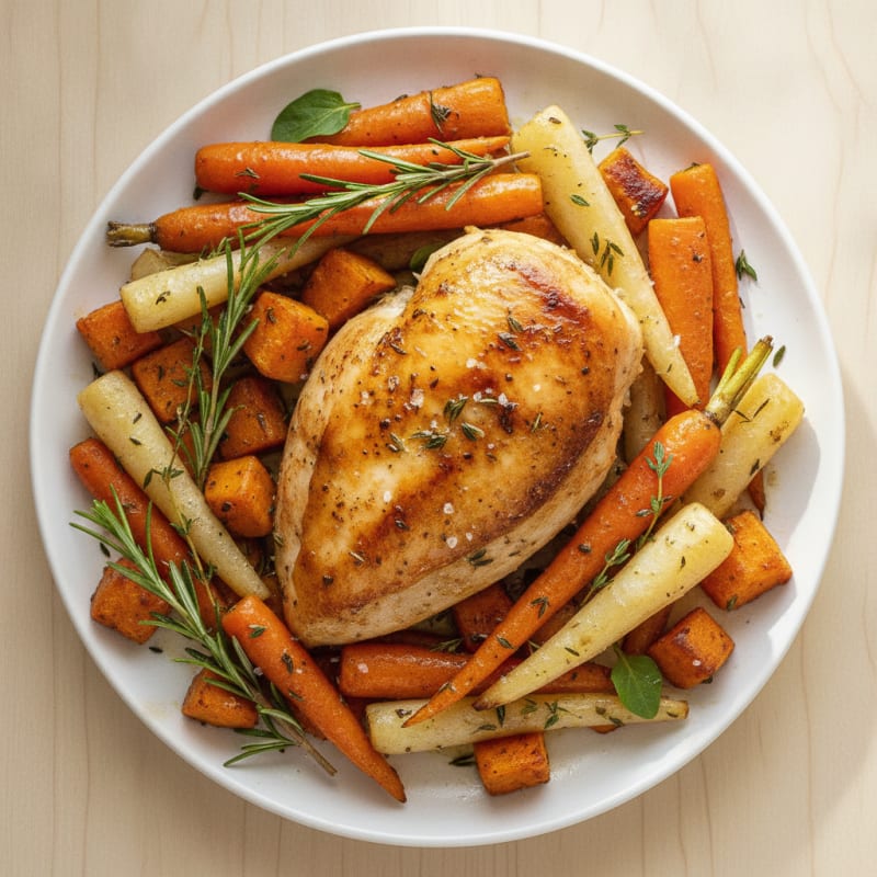 Herb-Roasted Chicken with Root Vegetables