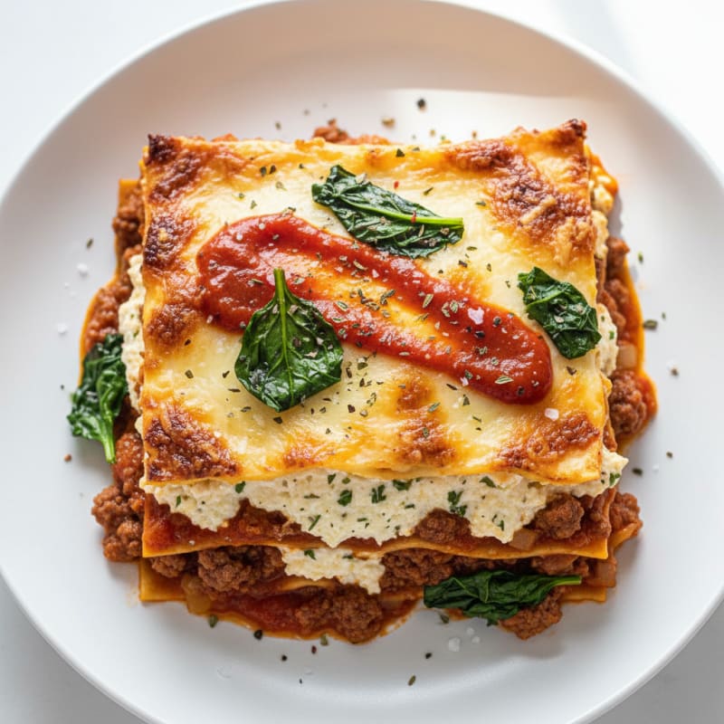 Creamy Baked Beef Lasagna with Ricotta