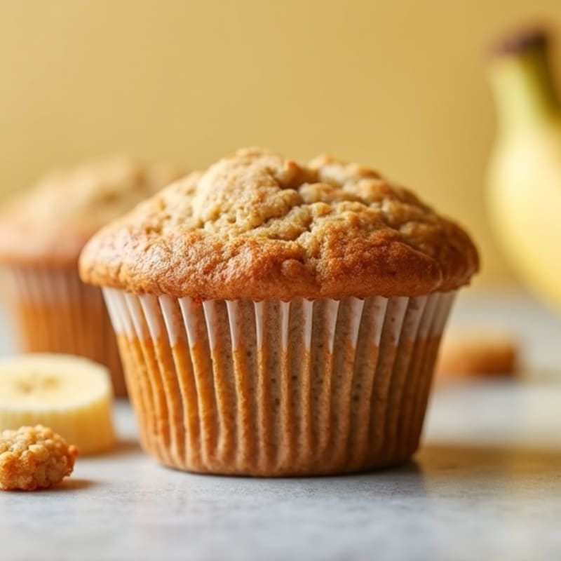 Healthy Whole Grain Banana Muffins