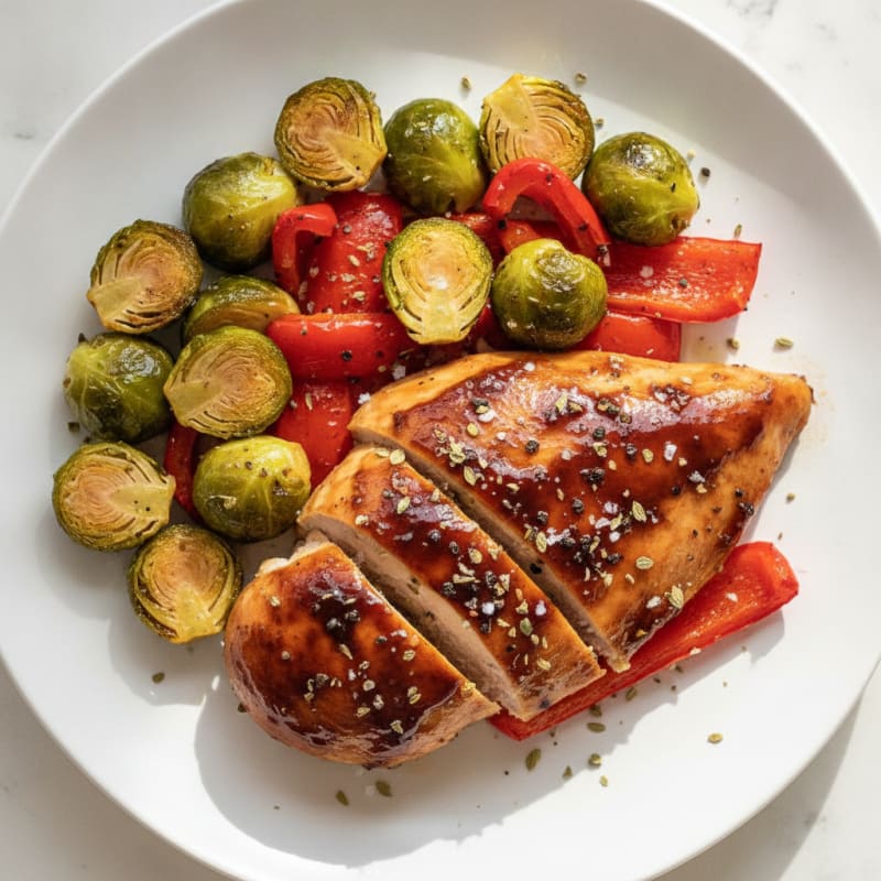 Balsamic Herb Chicken with Roasted Vegetables