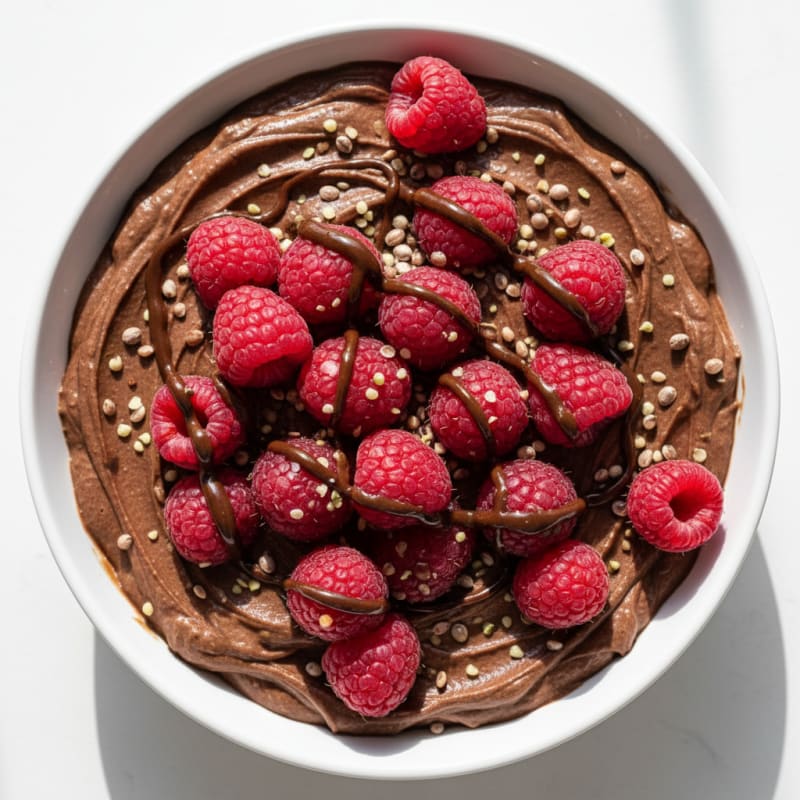 Chocolate Avocado Mousse with Berries