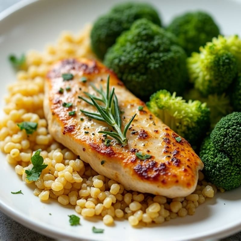 Herb-Crusted Lemon Garlic Pan Seared Chicken