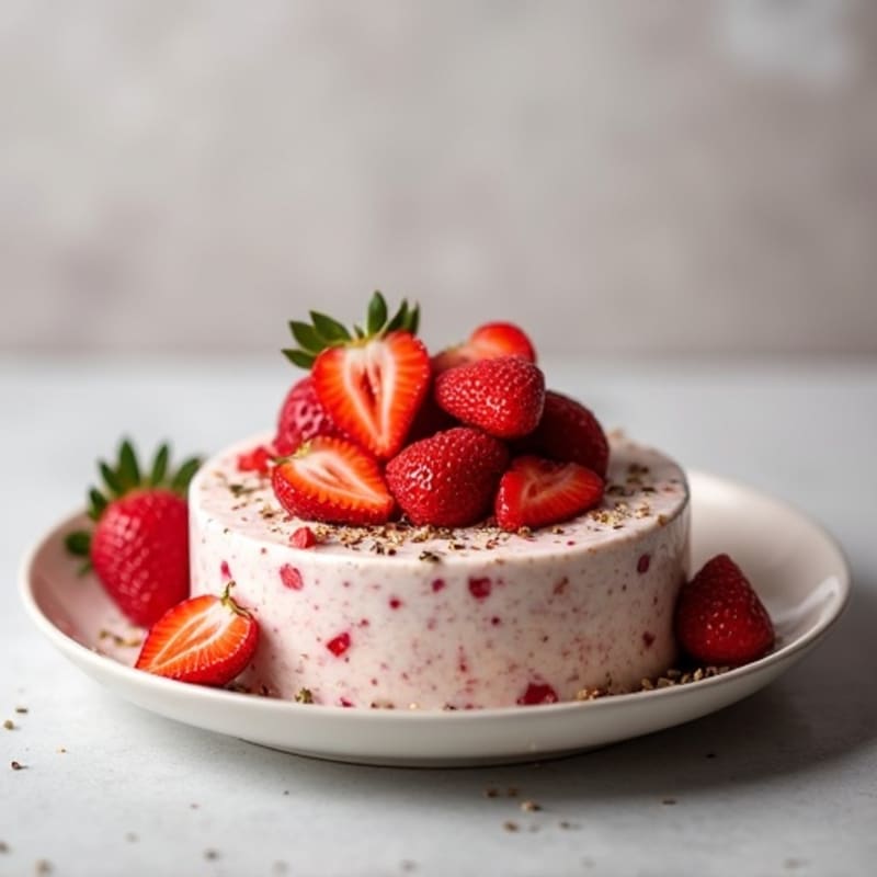 Creamy Strawberry Protein Overnight Oats