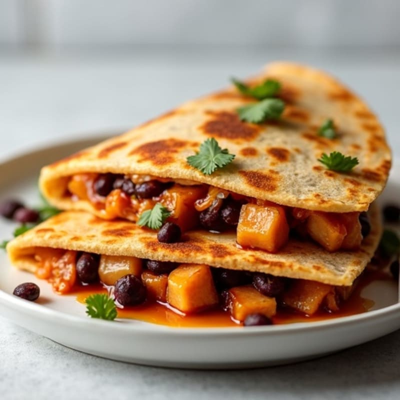 Smoky BBQ Chicken and Black Bean Quesadilla