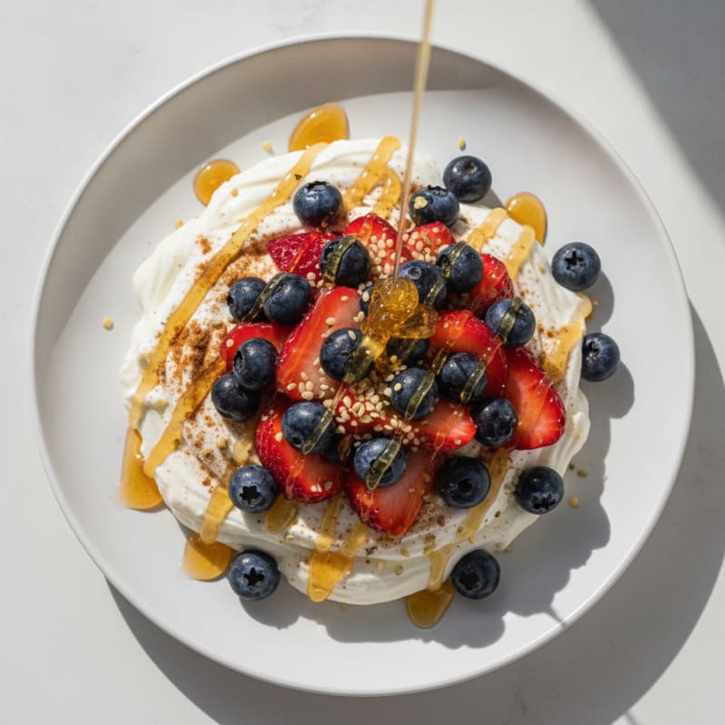 Whipped Yogurt with Berries and Honey