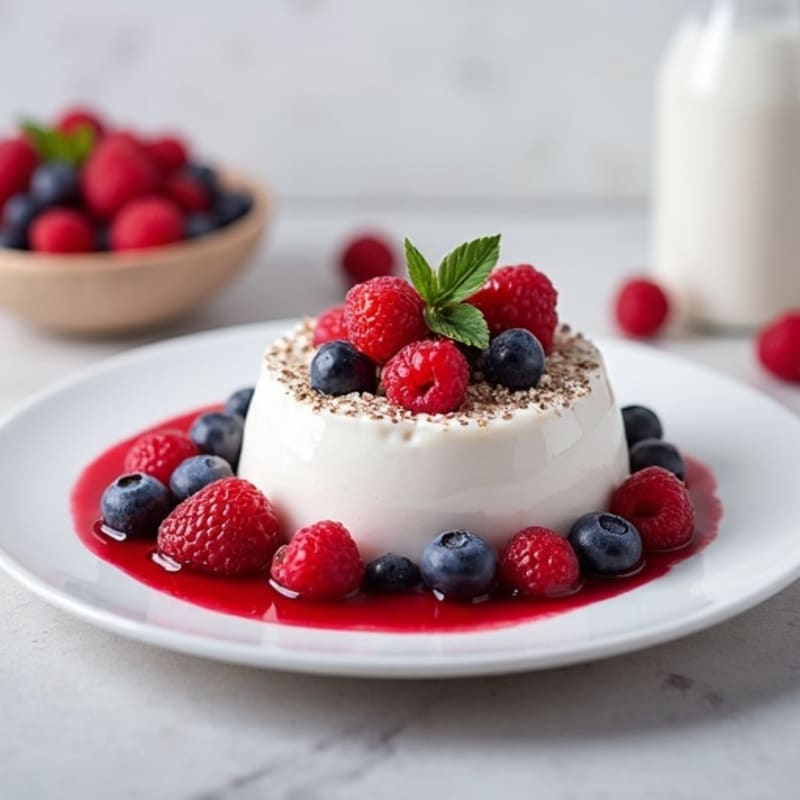 Silky Greek Yogurt Protein Mousse with Mixed Berries