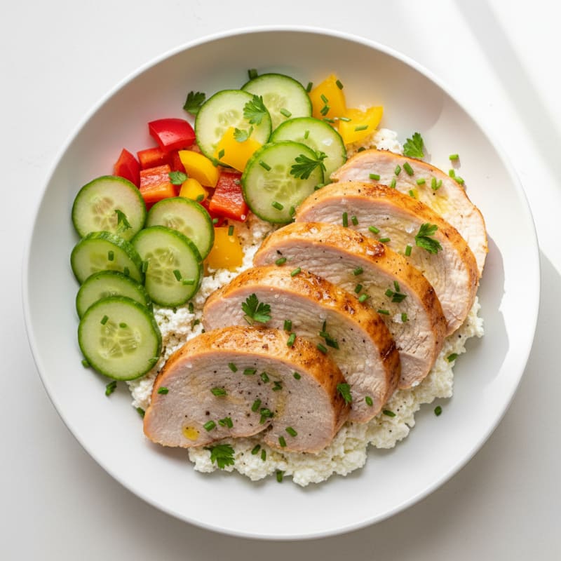 Roasted Turkey Cottage Cheese Bowl