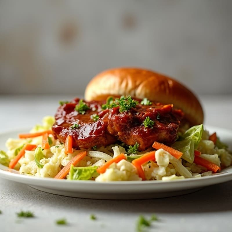 Lean BBQ Pulled Pork with Crispy Slaw