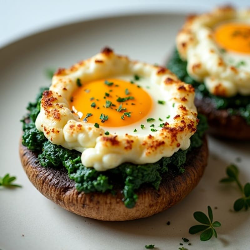 Spinach and Ricotta Stuffed Portobello Mushrooms