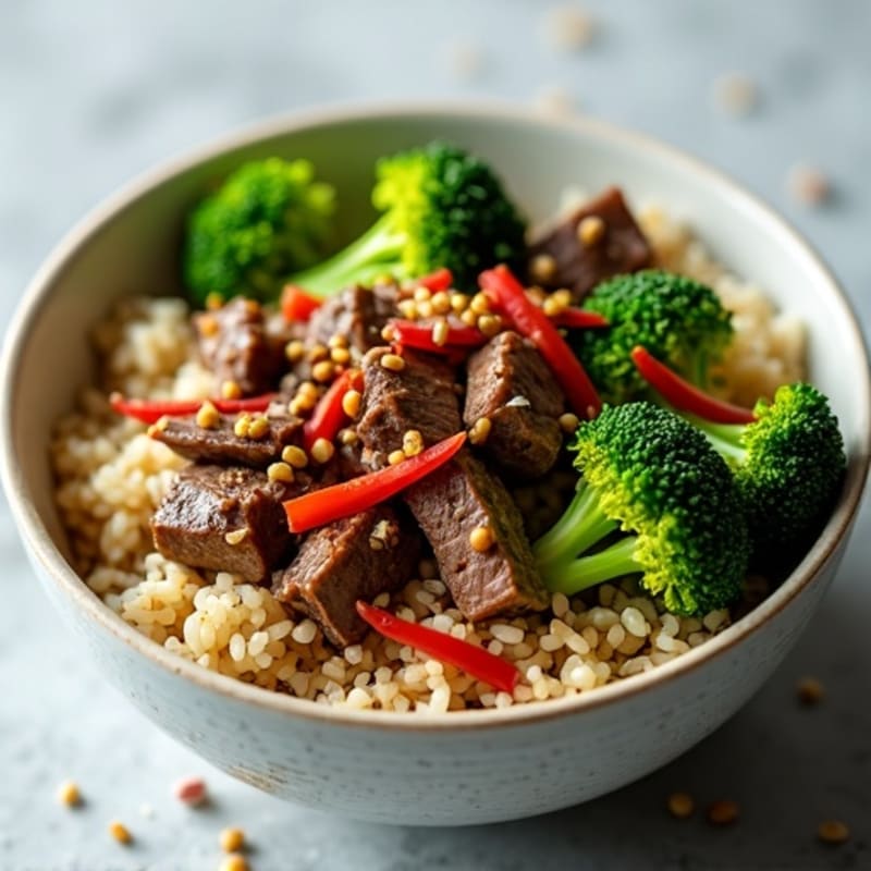 Savory Beef and Broccoli Stir-Fry Rice Bowl